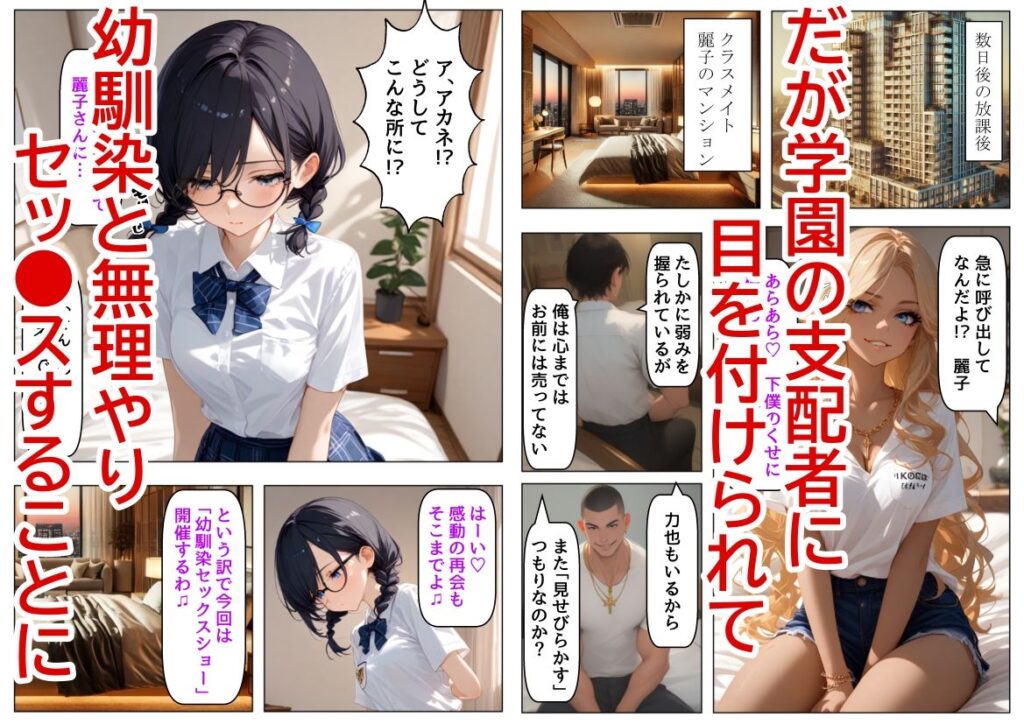 実は地味巨乳だった幼馴染と、無理やりセッ●スさせられる サンプル画像2 【【ハマダ商店】】