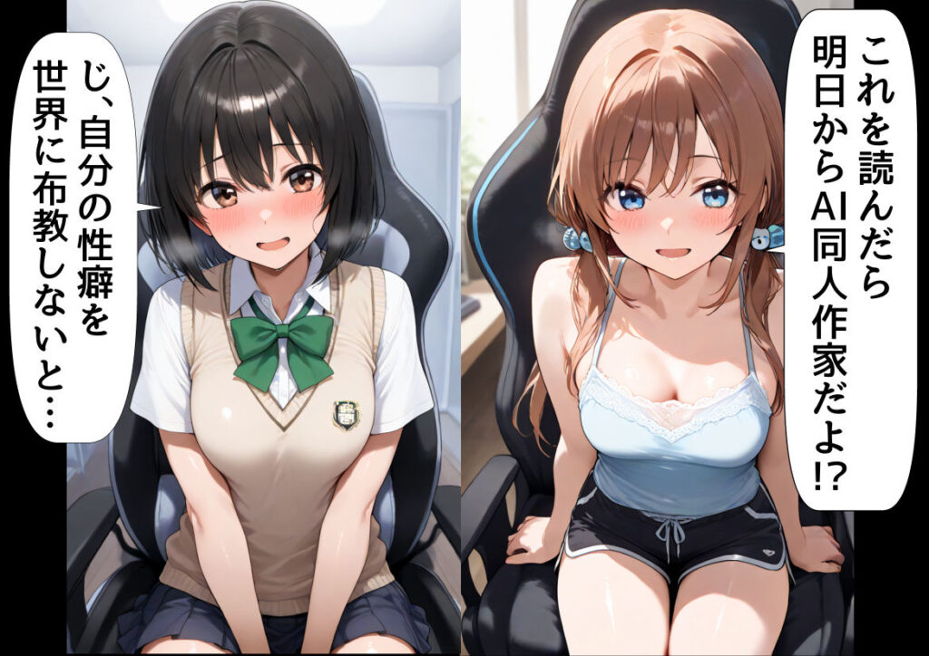 妹＆妹の親友と、エッチな同人誌を一緒に作った結果 サンプル画像7 【【ハマダ商店】】
