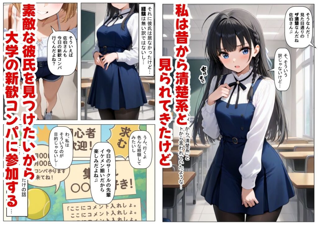 清楚系だけど毎回、酔ってお持ち帰りされる女子大生のHな話 サンプル画像1 【【ハマダ商店】】