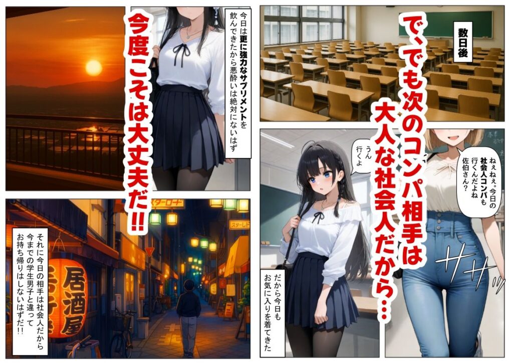 清楚系だけど毎回、酔ってお持ち帰りされる女子大生のHな話 サンプル画像6 【【ハマダ商店】】