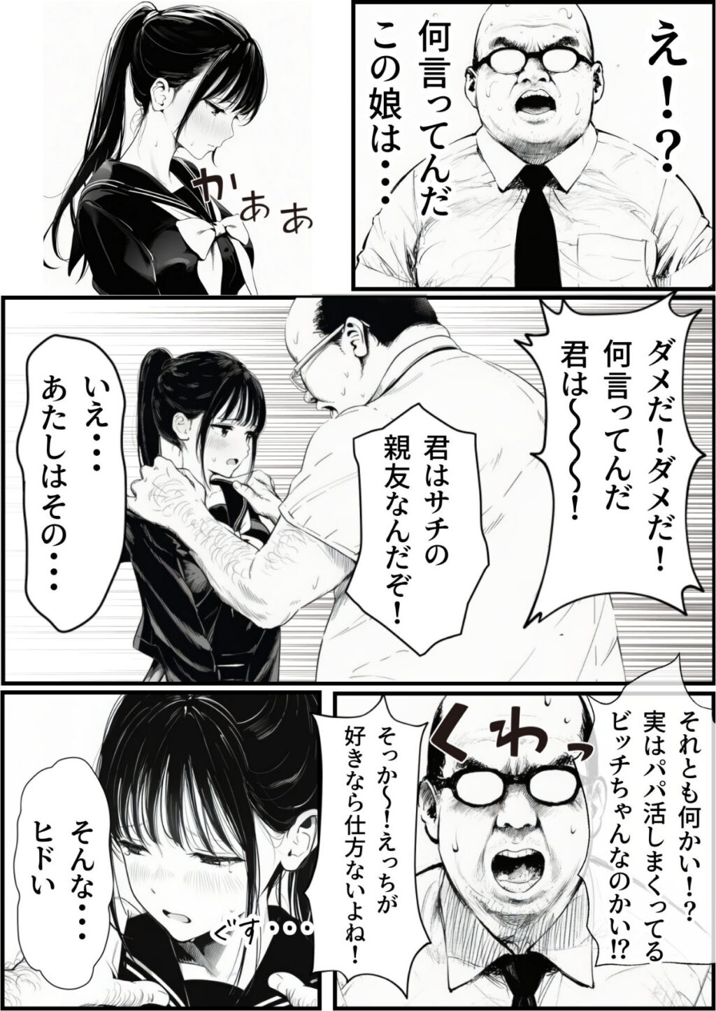 セックスしないと出られない部屋に娘の親友と閉じ込められたんだが・・・ サンプル画像4 【竿役が種付けおじさんじゃないとヌケないんだが・・・】