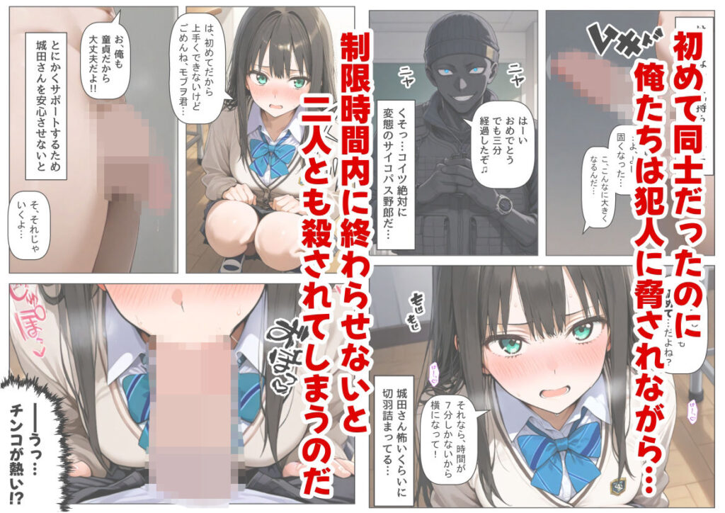 学校占拠したテロリストに、俺は片思い女子と、無理やりセックスさせられる サンプル画像3 【【ハマダ商店】】