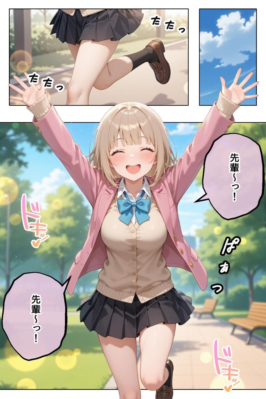 笑顔が可愛い巨乳の後輩彼女と、めちゃくちゃS◯Xする サンプル画像1 【ステーキくん】