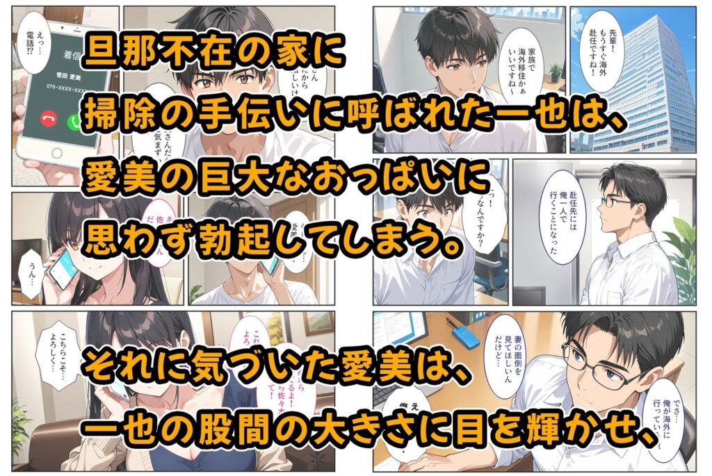 海外赴任する上司に『妻を頼む』と言われたので欲求不満の爆乳妻を種付けて孕ませました！ サンプル画像3 【StudioSR（妹･人妻･巨乳推し）】