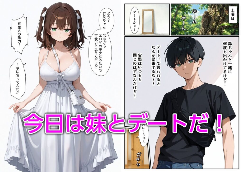 妹と恋人ごっこ 交尾ごっこ3 〜デート&野外エッチ編〜 サンプル画像1 【エロ漫画専門店・南国ピンク】