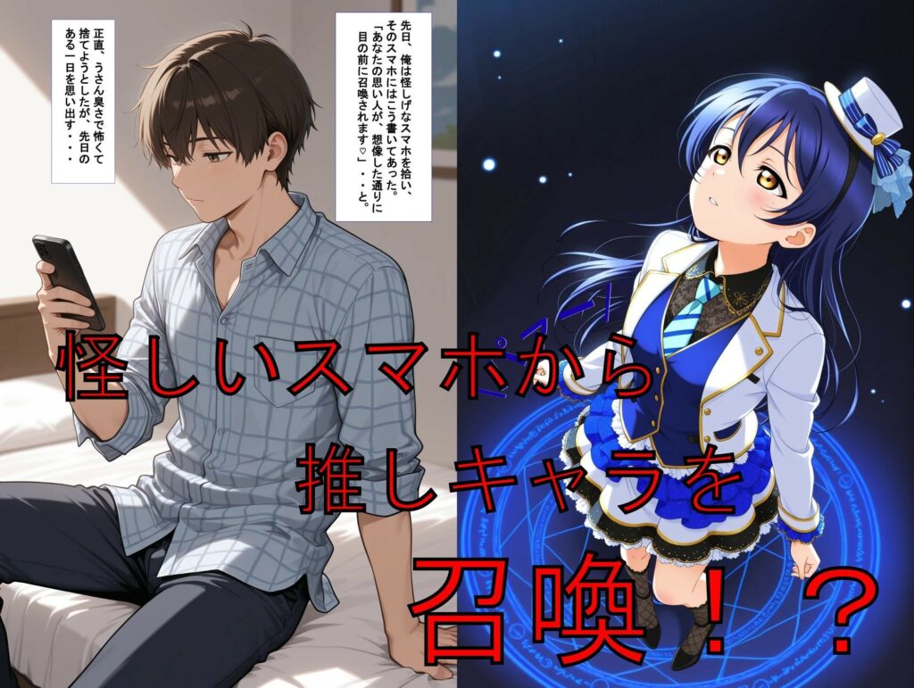 推しキャラ召喚した俺! トップアイドル美少女を犯しつくす! 〜園〇 海未〜ver サンプル画像1 【着衣(下着&コスプレ)有りは大正義】