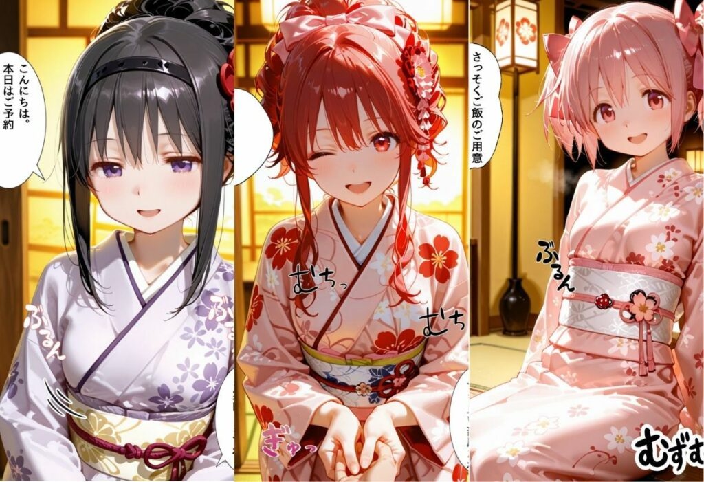 ゆけむり温泉旅館の女将さんをデカチンでメス堕ちさせた話   魔◯少女ま◯か☆マギ◯編 サンプル画像1 【むんちゅ】