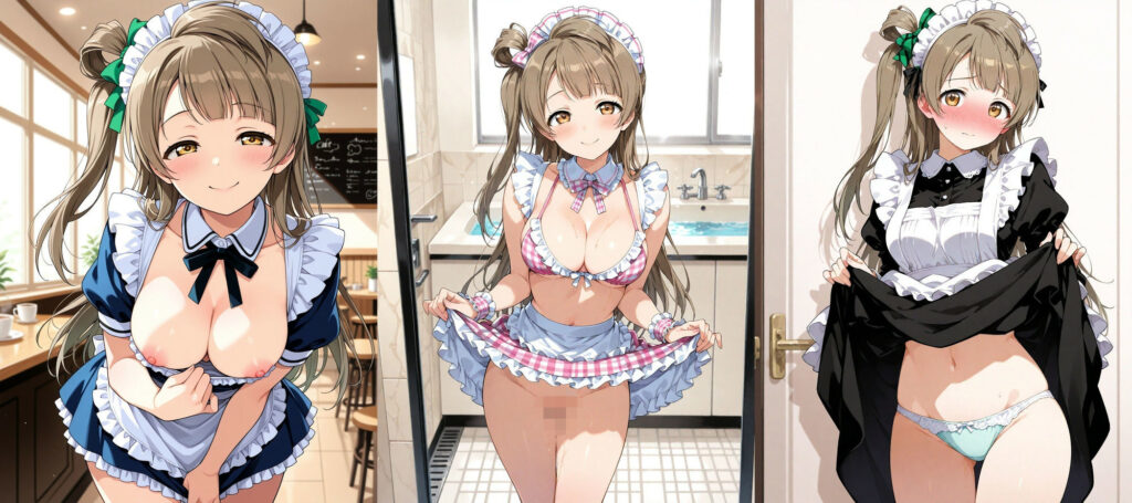 ことりとえっち メイド編 サンプル画像2 【AIで抜いちゃうおじさん】