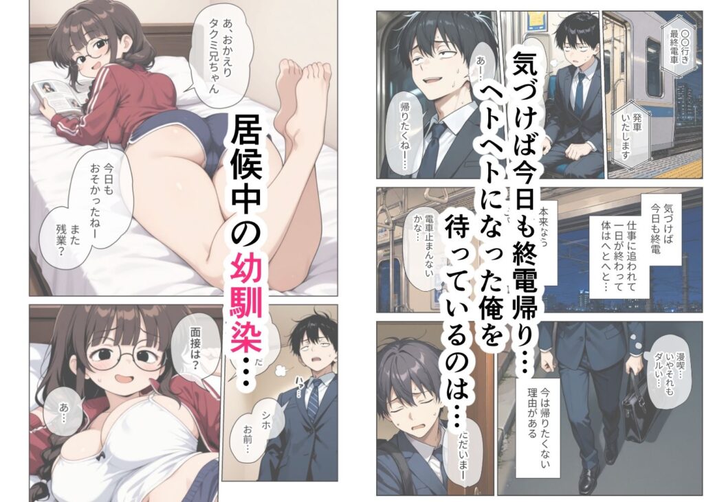 ねちっこい寸止めスロー手コキフェラと先っぽから根本まで往復するスロー騎乗位で溜まった疲れを搾りとる年下幼馴染の甘やかし搾精 サンプル画像1 【ぱびゅ】