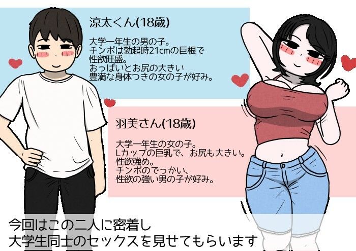 学生カップルのセックスと妊娠 - 気持ちよすぎて赤ちゃんができちゃった涼太くん（18歳）と羽美さん（18歳） サンプル画像1 【性生活に必要なモノ】