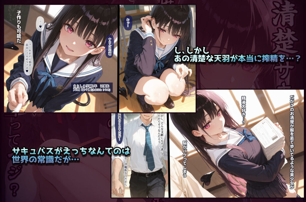清楚サキュバス 世界が魔界と繋がって早10年 オレが教え子の搾精指導担当ってマジ? サンプル画像3 【EchicalH】